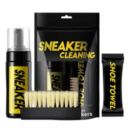 Runexlondon Shoe Foam Cleaner - Water-Free Powerful Foam Cleaner for Sneakers, Boots, White Shoes with Brush & Cloth 150ML